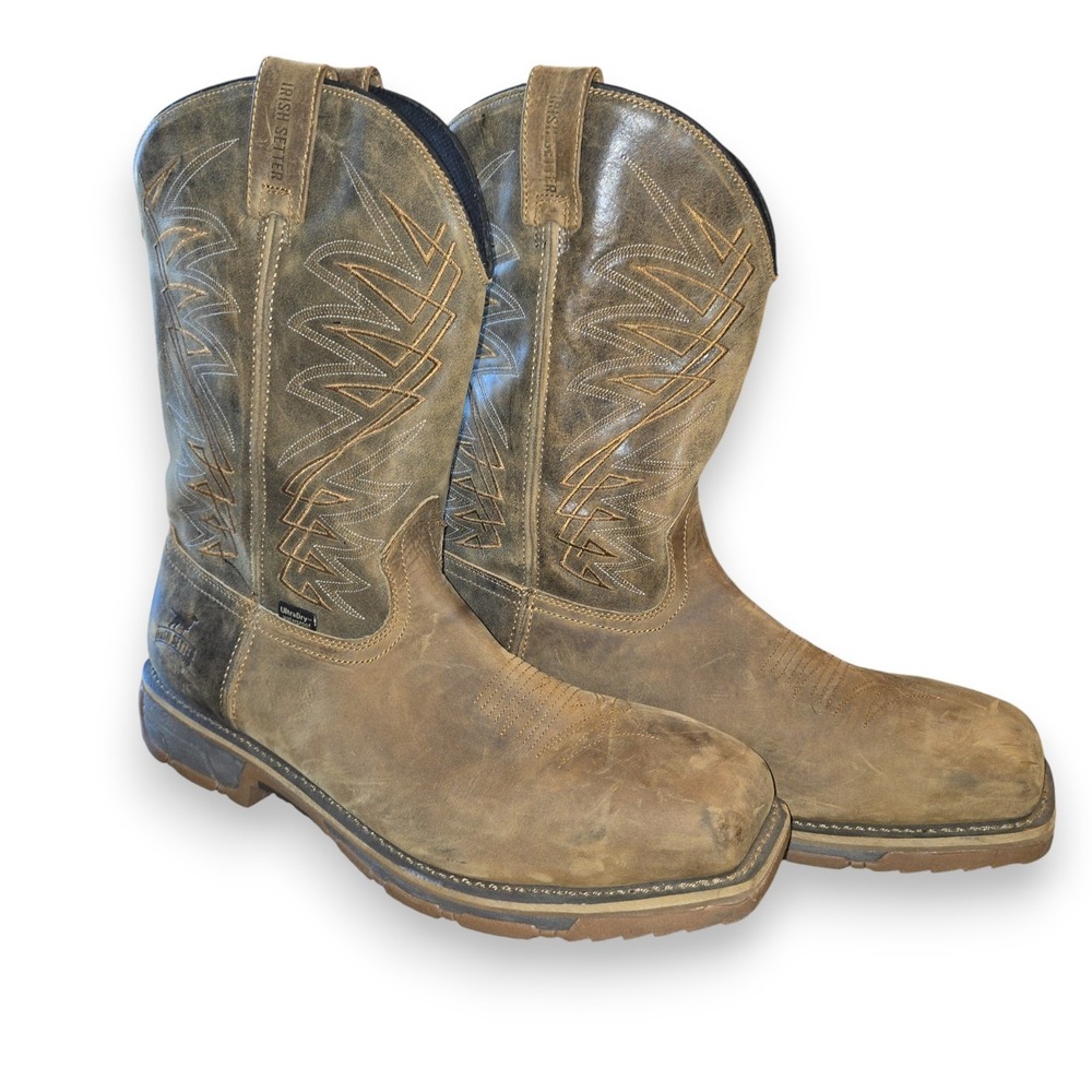 Irish Setter Red Wing Marshall Waterproof Western Steel Toe Work Boots Size 16